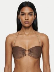 Guess Góra od bikini E6GJ12 KF600 Brązowy. Brązowe bikini damskie Guess, xl, z aplikacjami. Za 349.99 zł.