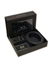 Armani Exchange Pasek Męski XM000185 AF11958 MC038 Czarny. Czarne paski damskie Armani Exchange, bez wzorów, ze skóry. Za 475.99 zł.