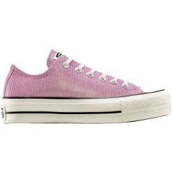 Buty sportowe Converse Chuck Taylor All Star Lift Sparkle Shine. Czerwone obuwie sportowe damskie Converse, bez wzorów, retro, bez zapięcia. Za 379.45 zł.