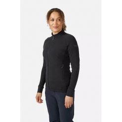 Bluza polarowa damska Rab Nexus Jacket rozpinana. Czarne bluzy damskie RAB, l, bez wzorów, z polaru, bez kaptura. Za 284.99 zł.