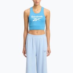 Biustonosz Reebok Identity Big Logo. Niebieskie obuwie sportowe damskie REEBOK FITNESS, bez wzorów, na fitness i siłownię. Za 59.99 zł.