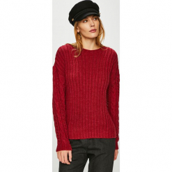 Trendyol - Sweter. Brązowe swetry damskie Trendyol, z dzianiny, z dekoltem w łódkę. Za 69.90 zł.