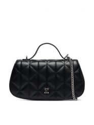 Calvin Klein Torebka Quilted Top Handle Chain Bag LV04F3410G Czarny. Czarne torebki do ręki damskie Calvin Klein, bez wzorów, ze skóry, wizytowe, bez dodatków. Za 649.99 zł.