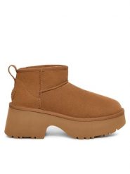Ugg Śniegowce W Classic Ultra Mini Heights 1158311 Brązowy. Brązowe śniegowce i trapery damskie UGG, ze skóry. Za 859.00 zł.
