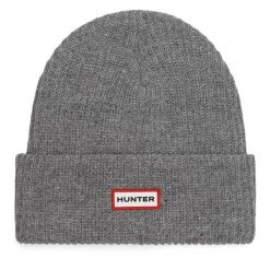 Czapka Hunter. Szare czapki i kapelusze męskie Hunter, na zimę, bez wzorów. Za 59.99 zł.