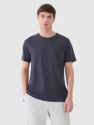 T-SHIRT MĘSKI 4F KOSZULKA TRENINGOWA Z WEŁNĄ MERINO TFTSM1268. Szare koszulki sportowe męskie 4f, m, bez wzorów, z bawełny, bez kołnierzyka, bez ramiączek, na fitness i siłownię. Za 182.98 zł.