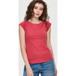 T-shirt basic - Pomarańczo. Różowe t-shirty damskie Sinsay. Za 9.99 zł.