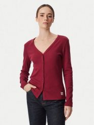 Calvin Klein Jeans Bluzka LV047G207G Bordowy Regular Fit. Czerwone koszule damskie Calvin Klein Jeans, m, bez wzorów, z bawełny, bez kołnierzyka, bez ramiączek. Za 249.99 zł.