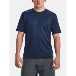 T-Shirt Męski Treningowy Under Armour Koszulka Męska Sportowa. Niebieskie t-shirty męskie Under Armour, m, bez wzorów, sportowe, bez kołnierzyka. W wyprzedaży za 122.25 zł.