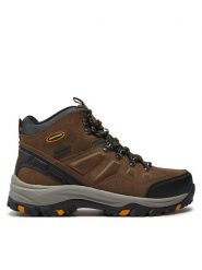 Skechers Trapery Pelmo 64869/KHK Brązowy. Brązowe śniegowce i trapery męskie Skechers, ze skóry, bez zapięcia. Za 380.00 zł.