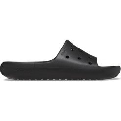Klapki Crocs Model Classic Slide V2 Kolor Czarny. Czarne klapki damskie Crocs, bez wzorów, z gumy, bez obcasa. Za 111.99 zł.