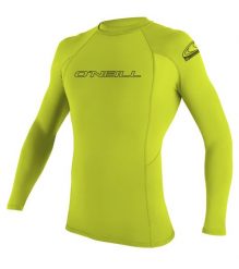 Koszulka ONEILL BASIC SKINS L/S RASH GUARD. Zielone koszulki sportowe męskie O'Neill, l, bez wzorów, z materiału, bez kołnierzyka, bez ramiączek, na golfa. Za 176.00 zł.