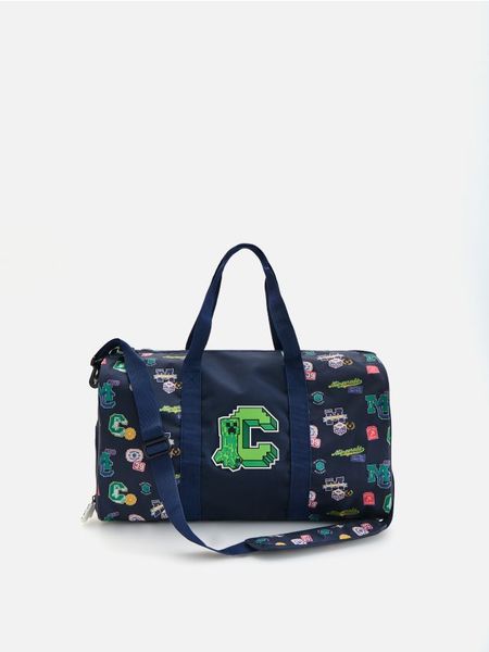 Sportowa torba Minecraft - granatowy. Niebieskie torby i plecaki dziecięce Reserved, z tkaniny, małe. Za 109.99 zł.