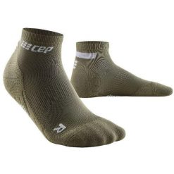 Skarpety kompresyjne męskie sportowe CEP The Run 4.0 low-cut. Zielone skarpety męskie CEP, bez wzorów, z elastanu. Za 64.00 zł.