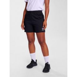 Szorty damskie Hummel Go 2.0. Czarne szorty sportowe damskie Hummel, bez wzorów, z materiału, sportowe, do piłki nożnej. Za 163.50 zł.