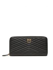 PINKO Portfel Ryder Zip Around PE 23 PCPL 100250 A0GK Czarny. Czarne portfele damskie Pinko, bez wzorów, ze skóry. Za 899.99 zł.