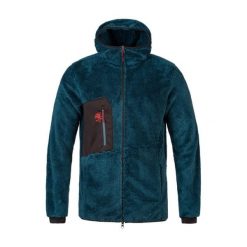 Polar z kapturem zapinany na zamek Rafiki Hulk. Niebieskie bluzy męskie Rafiki, bez wzorów, z polaru, z kapturem. W wyprzedaży za 393.00 zł.