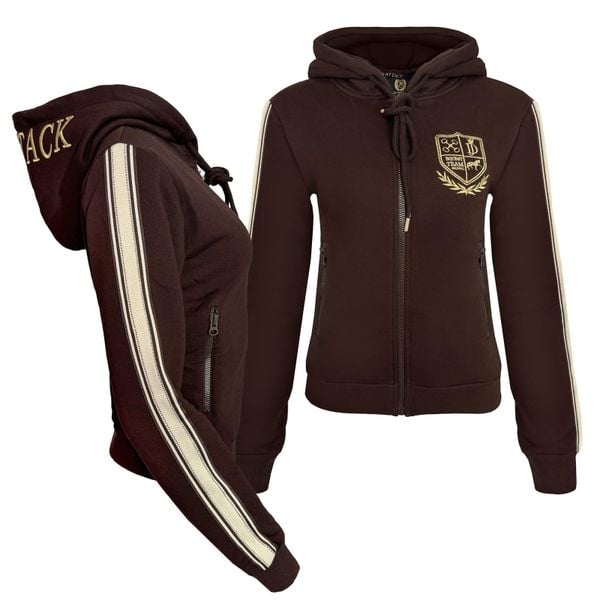 Bluza rozpinana JD ATTACK Sally. Brązowe bluzy damskie JD ATTACK, bez wzorów, bez kaptura. Za 239.00 zł.