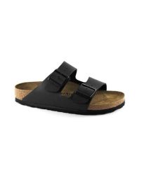 Skórzane Sandały Unisex Dla Dorosłych Arizona. Czarne sandały damskie Birkenstock, bez wzorów, z gumy, bez obcasa, bez zapięcia. Za 309.00 zł.