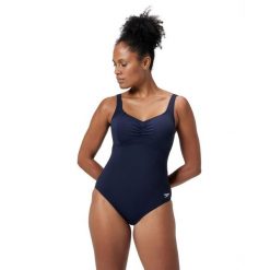 Damski kostium kąpielowy 1-częściowy Speedo AquaNite. Niebieskie kostiumy jednoczęściowe damskie Speedo, bez wzorów, z lycry, klasyczne, do pływania. Za 347.00 zł.