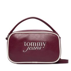 Torebka Tommy Jeans. Czerwone torebki do ręki damskie Tommy Jeans, bez wzorów, z jeansu, klasyczne, bez dodatków. Za 409.99 zł.