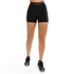 Damskie krótkie legginsy treningowe Fitness Siroko Courage. Czarne legginsy damskie SIROKO, l, bez wzorów, z materiału, na fitness i siłownię. Za 84.00 zł.