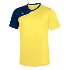 Koszulka Mizuno Team trad shukyu. Niebieskie koszulki sportowe męskie Mizuno, s, bez wzorów, bez kołnierzyka, bez ramiączek, do piłki nożnej. Za 114.50 zł.