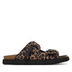 Klapki D.Franklin. Brązowe klapki damskie D.Franklin, bez wzorów, bez obcasa. Za 399.99 zł.