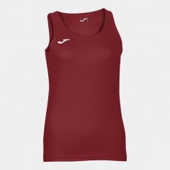 Koszulka fitness dla dziewczyn Joma Diana bez rękawów. Czerwone t-shirty i topy dla dziewczynek Joma, bez wzorów, z meshu, bez ramiączek. Za 122.50 zł.