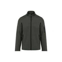 Kurtka Kariban Softshell. Zielone kurtki męskie KARIBAN, m, bez wzorów, z elastanu, bez kaptura. Za 246.00 zł.