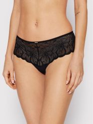 Chantelle Figi brazylijskie Fleurs C12M40 Czarny. Czarne figi damskie Chantelle, m, bez wzorów, z syntetyku. Za 249.99 zł.