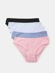 Bawełniane figi 5 pack - wielobarwny. Figi damskie Sinsay, l, bez wzorów, z bawełny. Za 22.99 zł.