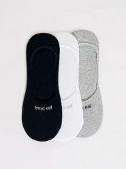 Stopki bawełniane unisex trójpak Invisse 000. Białe skarpety damskie Big Star, bez wzorów, z bawełny. W wyprzedaży za 39.99 zł.