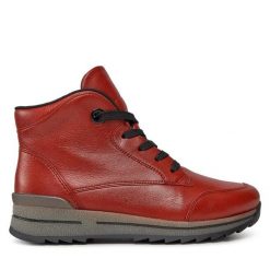 Trzewiki Ara. Brązowe botki damskie Ara, bez obcasa, na płaskiej podeszwie, bez zapięcia. Za 649.99 zł.