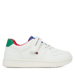 Sneakersy Tommy Hilfiger. Białe trampki i tenisówki chłopięce Tommy Hilfiger, bez wzorów, bez zapięcia. Za 349.99 zł.