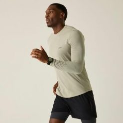 Męska koszulka z długim rękawem Mindo Anti-Insect z siateczki. Brązowe koszulki sportowe męskie Regatta, m, bez wzorów, z poliesteru, bez kołnierzyka, bez ramiączek, trekkingowe. W wyprzedaży za 99.99 zł.