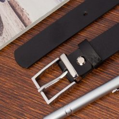 Pasek skórzany BELTIMORE r.80-95 cm O08 CZARNY. Czarne paski damskie bez wzorów. Za 54.99 zł.