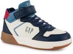 Dziecięce buty sneakersy sportowe wysokie chłopięce dla chłopca na rzep GAP CHIC. Niebieskie trampki i tenisówki chłopięce GAP, bez wzorów, eleganckie, za kostkę, bez zapięcia. Za 179.00 zł.