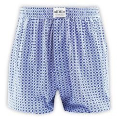 Bokserki Luźne, Niebieskie Majtki z Rozporkiem na Guziki, 100% Bawełna, Męskie -Pako Jeans. Niebieskie bokserki męskie Pako Jeans, l, bez wzorów, z bawełny. Za 33.00 zł.