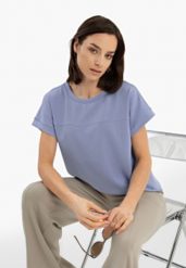 Luźna bluzka z modalu TM-FINA. Niebieskie t-shirty damskie Volcano, s, bez wzorów, z elastanu, klasyczne, bez kołnierzyka. Za 79.99 zł.