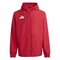 Kurtka męska adidas Entrada 26 All Weather JZ9100. Czerwone kurtki męskie Adidas, m, bez wzorów, do biegania. Za 170.99 zł.