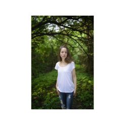 T-shirt bamboo/ z organicznej bawełny. Białe t-shirty damskie Siss, z bawełny. Za 150.00 zł.