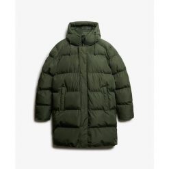 Kurtka puchowa Superdry Sports. Zielone kurtki męskie Superdry., na jesień, l, bez wzorów, z dresówki, klasyczne, z kapturem. Za 771.15 zł.