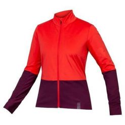 Damski jersey z długim rękawem Endura FS260 Jetstream. Czerwone bluzy sportowe damskie ENDURA, bez wzorów, z jersey, rowerowe. Za 319.99 zł.