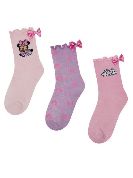 Mickey&Friends Skarpety długie ACCCS-SS25-327DSTC(3-PACK) Różowy. Czerwone bielizna dla dziewczynek Mickey&Friends, bez wzorów, z bawełny. Za 29.99 zł.