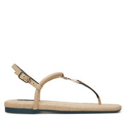 Sandały Patrizia Pepe. Brązowe sandały damskie Patrizia Pepe, bez wzorów, bez obcasa, na płaskiej podeszwie, bez zapięcia. Za 479.99 zł.