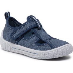 Kapcie SUPERFIT - 5-00272-80 Blau. Niebieskie sandały chłopięce Superfit, z materiału, bez zapięcia. Za 129.00 zł.