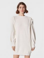 IRO Sukienka dzianinowa Lorely AR641 Biały Relaxed Fit. Białe sukienki damskie IRO, xs, bez wzorów, z dzianiny, bez kołnierzyka, bez ramiączek. Za 2,019.00 zł.