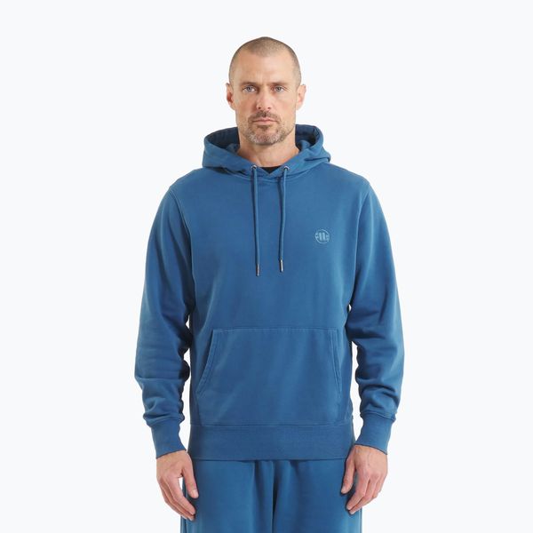Bluza męska Pitbull Lancaster 2 Hooded Sweatshirt. Niebieskie bluzy męskie PITBULL, m, z aplikacjami, z bawełny, bez kaptura, na fitness i siłownię. Za 219.99 zł.