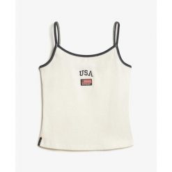 Damski tank top Superdry Athletic Essential. Białe bielizna termoaktywna damska Superdry., bez wzorów, bez ramiączek. Za 104.75 zł.